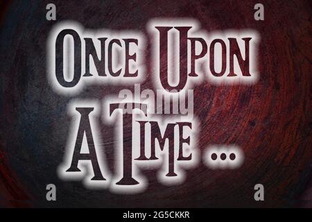 Es war einmal... Text Stockfoto