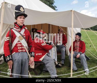 Wiltshire, Großbritannien. Juni 2021. Die Geschichte von Chalke das Festival erweckt Geschichte zum Leben und deckt historische Ereignisse von der Steinzeit bis zum zweiten Weltkrieg ab. Quelle: Paul Quezada-Neiman/Alamy Live News Stockfoto