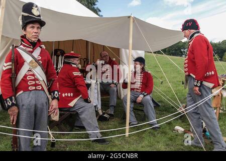 Wiltshire, Großbritannien. Juni 2021. Die Geschichte von Chalke das Festival erweckt Geschichte zum Leben und deckt historische Ereignisse von der Steinzeit bis zum zweiten Weltkrieg ab. Quelle: Paul Quezada-Neiman/Alamy Live News Stockfoto