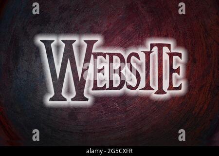 Website Konzept Text auf Hintergrund Stockfoto