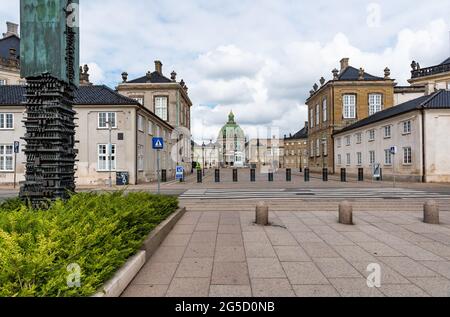 Amalienborg Slot, Frederikskirke, Kopenhagen, Dänemark Stockfoto