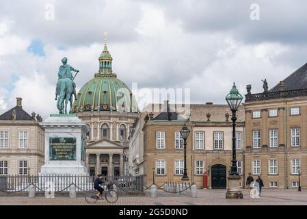 Amalienborg Slot, Frederikskirke, Kopenhagen, Dänemark Stockfoto