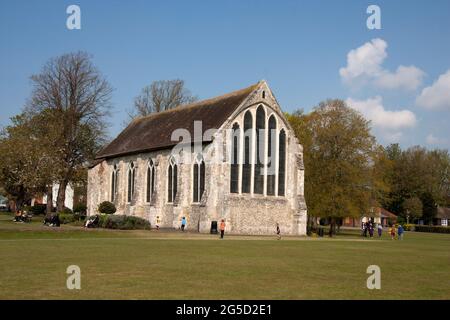 Die alte guildhall, Priory Park, Chichester, West Sussex, England Stockfoto
