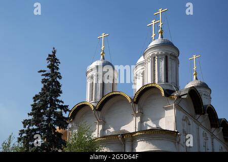 Patriarchalische Kammern und die Kirche der zwölf Apostel, Kreml, Moskau, Russland Stockfoto