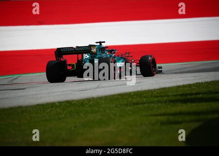 Spielberg, Österreich. Juni 2021. #18 Lance Stroll, Aston Martin. Formel 1 Weltmeisterschaft 2021, Steirischer GP 2021, 24-27. Juni 2021. Kredit: Unabhängige Fotoagentur/Alamy Live Nachrichten Stockfoto