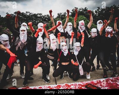 Nationaler Streik in Kolumbien Stockfoto