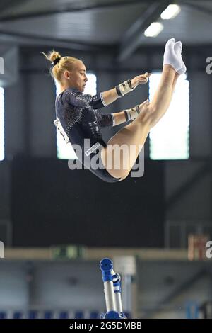 Flanders Sports Arena, Gent, Belgien, 26 Jun 2021, Alice D'Amato (Italien) Bars während der Kunstturnen - GENT Flanders International Team Challenge 2021, Gymnastik - Foto Filippo Tomasi / LM Stockfoto