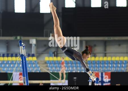 Flanders Sports Arena, Gent, Belgien, 26 Jun 2021, Giorgia Villa (Italien) Bars während der Kunstturnen - GENT Flanders International Team Challenge 2021, Gymnastik - Foto Filippo Tomasi / LM Stockfoto