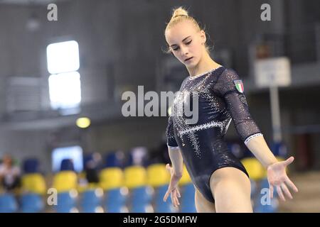 Flanders Sports Arena, Gent, Belgien, 26. Juni 2021, Alice D'Amato (Italien) Boden während der Kunstturnen - GENT Flanders International Team Challenge 2021, Gymnastik - Foto Filippo Tomasi / LM Stockfoto