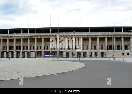 Olympiastadion, Geplant von Adolf Hitler für die Olympischen Spiele 1936,Olympiastadion, Berlin, Otto March, Hertha BSC Berlin, Berliner Olympiastadion, Stockfoto