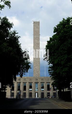 Olympiastadion, Geplant von Adolf Hitler für die Olympischen Spiele 1936,Olympiastadion, Berlin, Otto March, Hertha BSC Berlin, Berliner Olympiastadion, Stockfoto