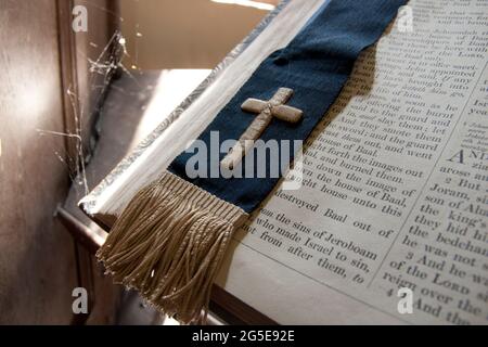 Church of St Mary & St Lawrence (CCT), Stratford Tony, bei Salisbury, Wiltshire, England Stockfoto