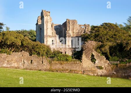 Old Wardour Castle ruiniert in Shaftesbury, Wiltshire, England Stockfoto