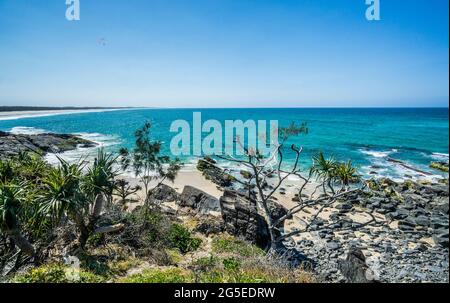 Rocky Bluff in Norries Cove, Cabarita Beach, North Coast von New South Wales, Australien Stockfoto