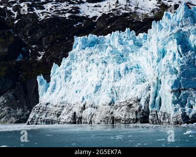 Margerie Glacier, ein in den Glacier Bay National Park, Alaska, USA, zurückziehende Gletschergletscher Stockfoto