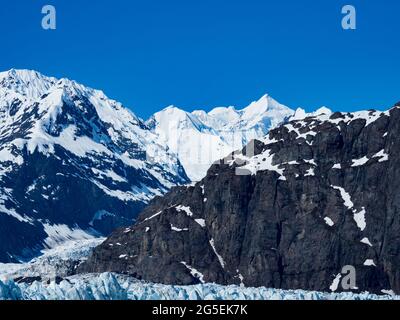 Margerie Glacier, ein in den Glacier Bay National Park, Alaska, USA, zurückziehende Gletschergletscher Stockfoto