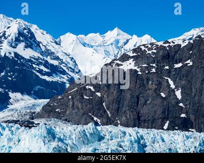 Margerie Glacier, ein in den Glacier Bay National Park, Alaska, USA, zurückziehende Gletschergletscher Stockfoto