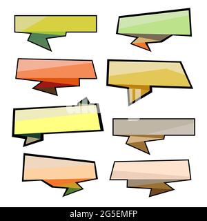 Retro-Papier-Banner auf weißem Hintergrund Stockfoto