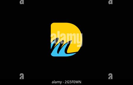 DM oder MD D und M Kreatives und modernes Letter Logo Design, DM Icon Vorlage Stock Vektor