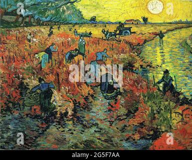 Vincent Van Gogh - Red Vineyards Arles 1888 Stockfoto