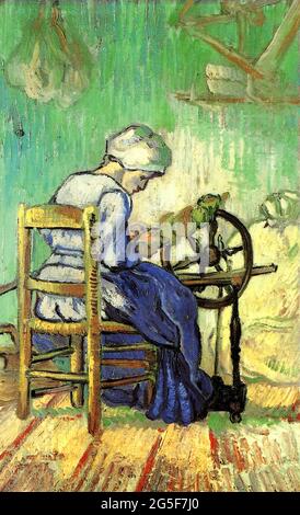 Vincent Van Gogh - Spinner Nach Hirse 1889 Stockfoto