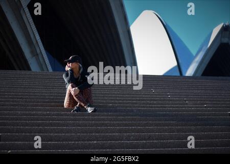 Sydney Covid Lockdown 27. Juni 2021 Stockfoto