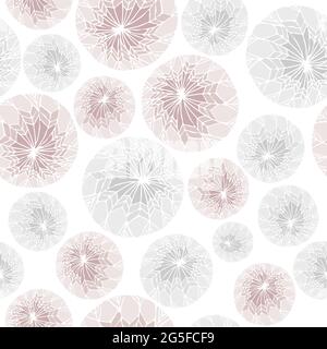 Nahtloses Vektormuster mit abstraktem Schneeball auf weißem Hintergrund. Schöne einfache Tapete-Design. Stock Vektor