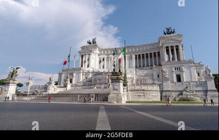 Piazza Venezia in Rom. Denkmal von Viktor Emmanuel auch Vittoriano genannt Stockfoto