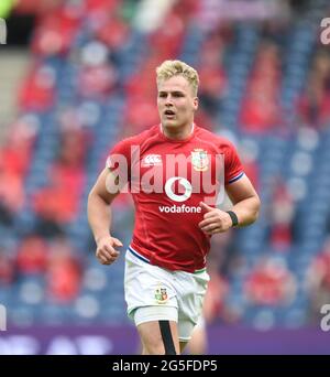 BT Murrayfield .Edinburgh.Schottland Großbritannien. 26. Juni-21 Britische & Irische Lions gegen Japan während des Spiels Duhan Van der Merwe. Britische und irische Löwen Kredit: eric mccowat/Alamy Live News Stockfoto