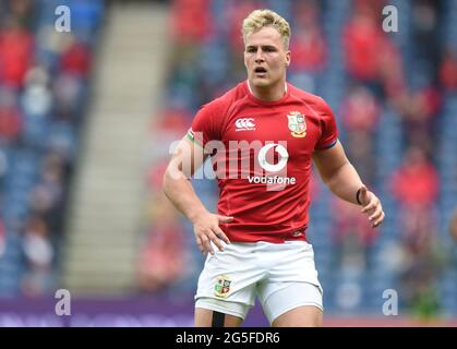 BT Murrayfield .Edinburgh.Schottland Großbritannien. 26. Juni-21 Britische & Irische Lions gegen Japan während des Spiels Duhan Van der Merwe. Britische und irische Löwen Kredit: eric mccowat/Alamy Live News Stockfoto