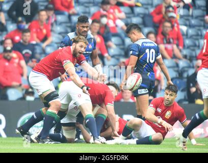 BT Murrayfield .Edinburgh.Schottland Großbritannien. 26. Juni-21 Britische & Irische Lions gegen Japan während des Spiels British & Irische Lions Iain Henderson. Kredit: eric mccowat/Alamy Live Nachrichten Stockfoto