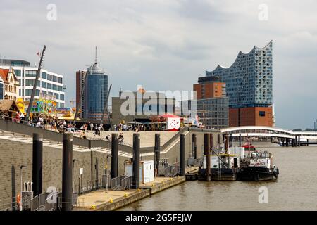 Hamburg, Hafen, Elphi, Landungsbrücken, St. Pauli, Sehenswürdigkeiten Stockfoto