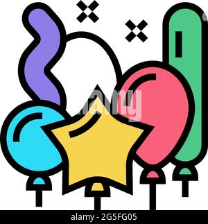 Formen Ballons Farbe Symbol Vektor Illustration Stock Vektor