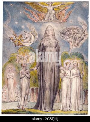 William Blake - Schwermut 1820 Stockfoto