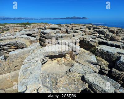 Necropolis de Son Real, Mallorca, Balearen Stockfoto