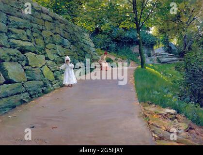 William Merritt Chase - in Park Path C 1890 Stockfoto