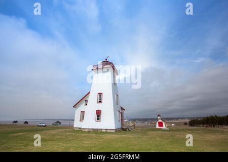 Wood Islands Lighthouse, Prince Edward Island. Einer der ältesten Leuchttürme der Seeprovinzen, Kanada Stockfoto