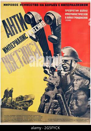 Gustav Klutsis (1895-1938) ANTIIMPERIALISTISCHE AUSSTELLUNG 1931 Stockfoto