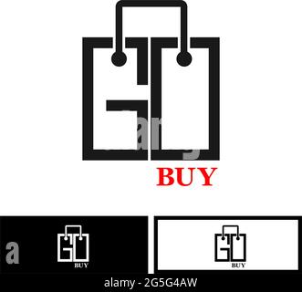 Kaufen Sie Aktien Symbole. Flaches Set-Symbol. Beschriftung. vektor Stock Vektor