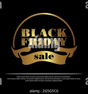 Black friday-Sonderangebot für saisonale Flyer, Banner, Aufkleber und Grußkarten Stock Vektor