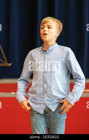 Phil Schaller bei den Proben zum Hope-Jubiläumskonzert (Hope-Gala) im ICD Int. Kongresszentrum Dresden. 26.06.2021 Stockfoto