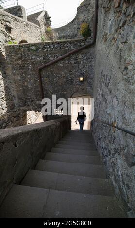 BRACCIANO, ITALIEN - APRIL 17 2018 : Burg Orsini-Odescalchi. Stockfoto