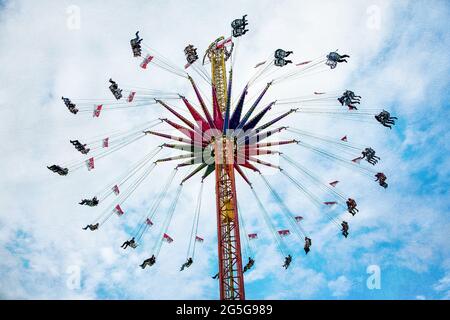 Eine große Herbstmesse, Düsseldorf. Stockfoto