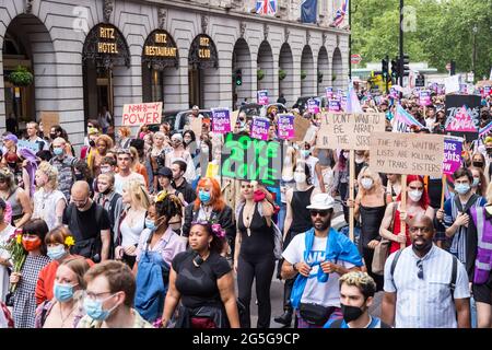 Dritte Auflage von London Trans Pride Stockfoto