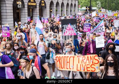 Dritte Auflage von London Trans Pride Stockfoto