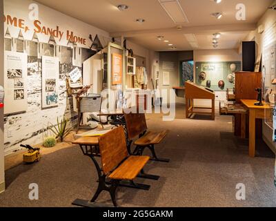 Boulder City, 6. Mai 2021 - Innenansicht des Boulder City-Hoover Dam Museums Stockfoto