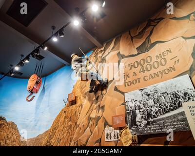 Boulder City, 6. Mai 2021 - Innenansicht des Boulder City-Hoover Dam Museums Stockfoto