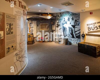 Boulder City, 6. Mai 2021 - Innenansicht des Boulder City-Hoover Dam Museums Stockfoto