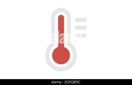 Temperatursymbol. Heiß und kalt Klima Illustration Zeichen Sammlung. Thermometer Symbol. Kann für Web und mobile Geräte verwendet werden. Stock Vektor