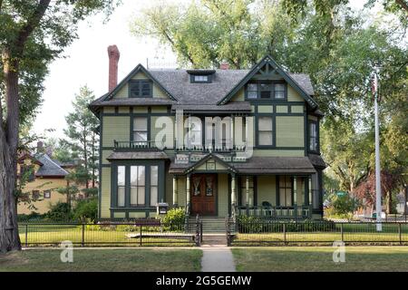 1884 viktorianisches Haus diente als North Dakota Governors' Mansion in Bismarck von 1893-1960. ASA Fisher war der ursprüngliche Besitzer und verkaufte später t Stockfoto